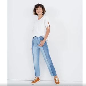 madewell two tone classic straight jean - 23